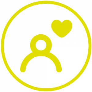 persona stilizzata con un cuore